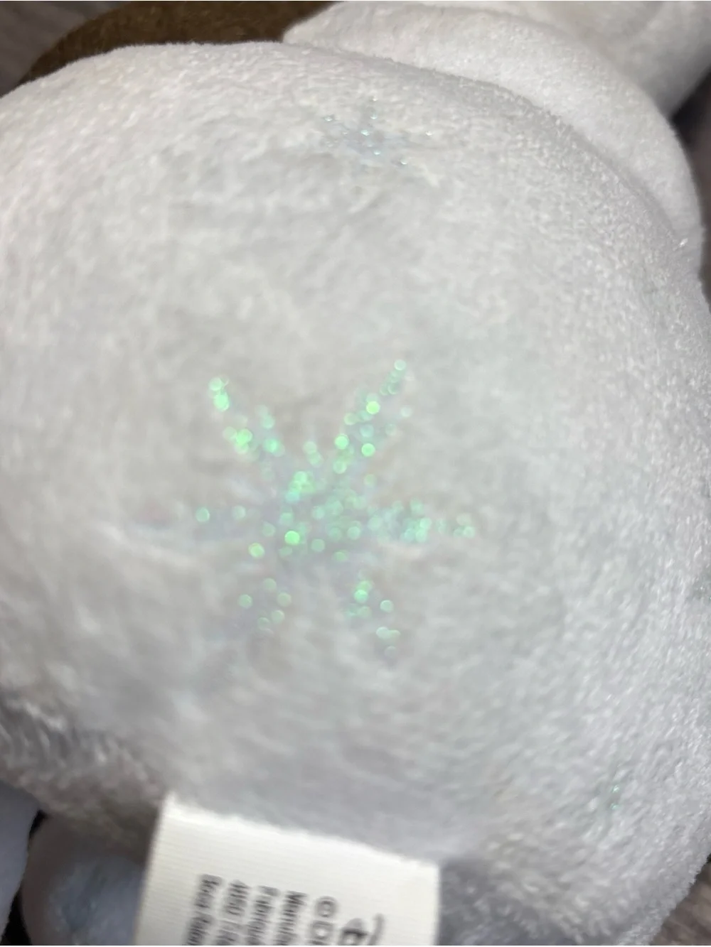 Disney White Olaf Plush with Sparkle Snowflake Detail Frozen